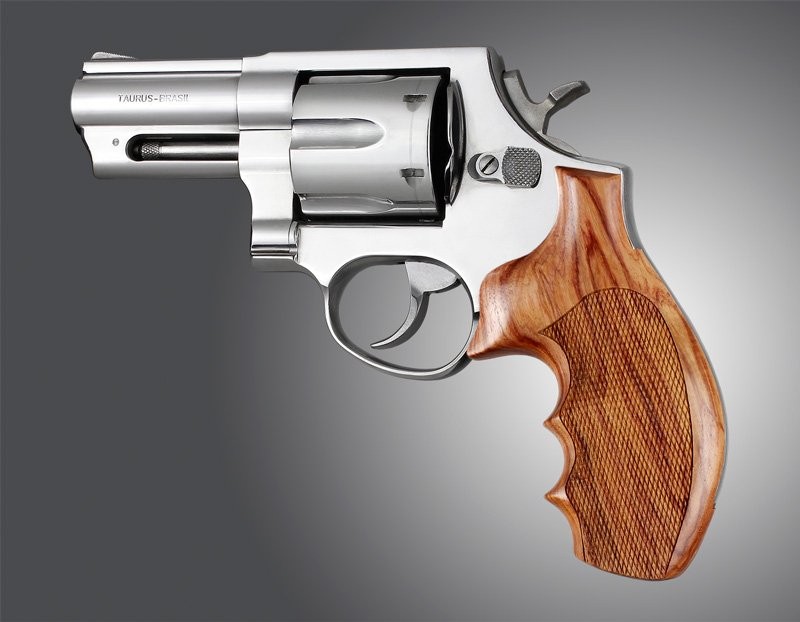 Taurus Med. & Lg. Rd. Butt Tulipwood Checkered