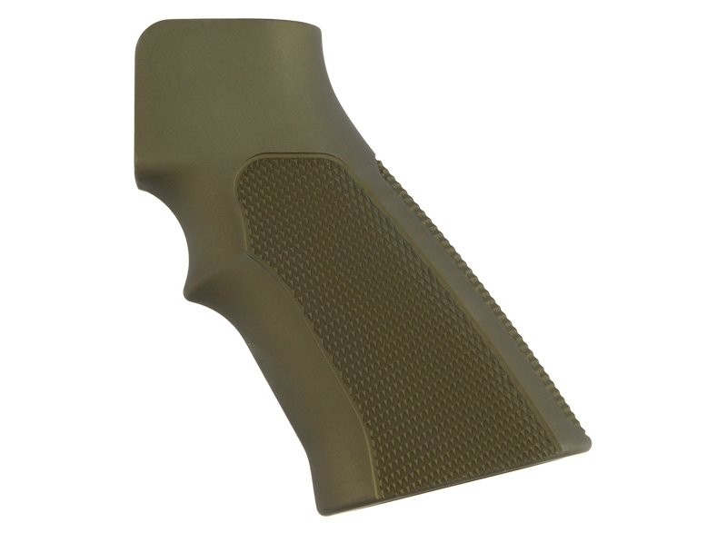 AR15 / M16 Checkered Aluminum - Matte Green Anodize
