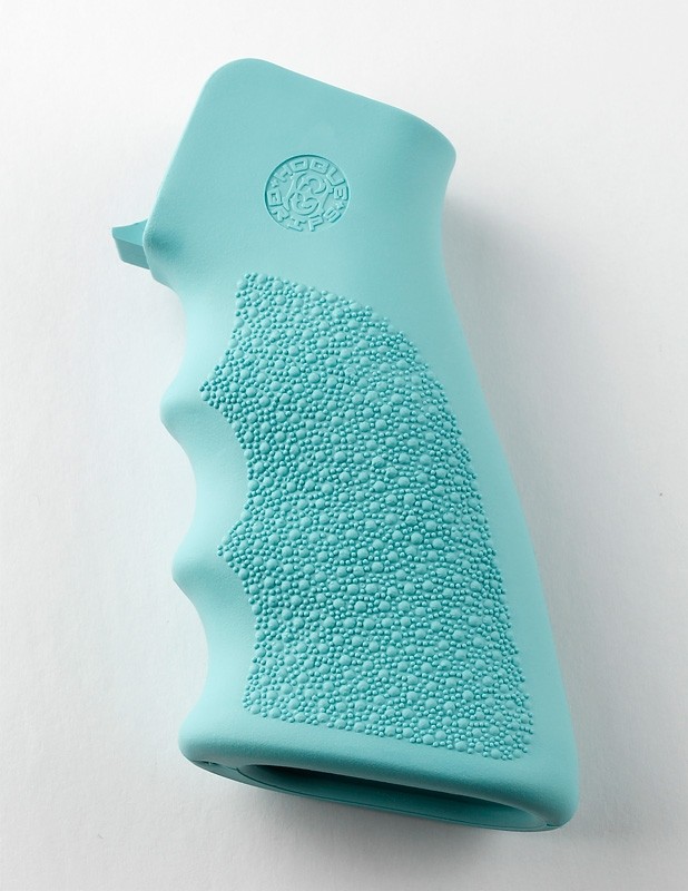AR-15/M-16 Rubber Grip with Finger Grooves Aqua