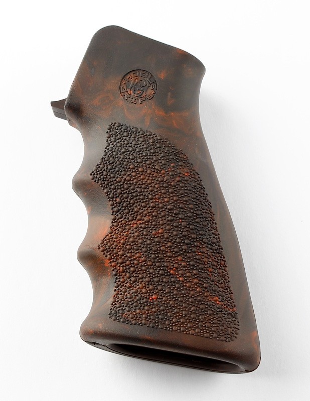 AR-15/M-16 Rubber Grip with Finger Grooves Red Lava