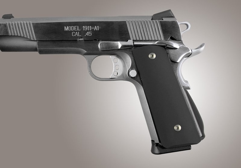 1911 Govt. Aluminum Magrip Kit - Smooth Arched Matte Black