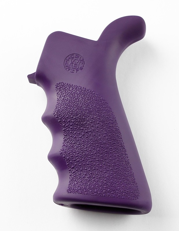 AR-15/M-16 Rubber Grip Beavertail with Finger Grooves Purple