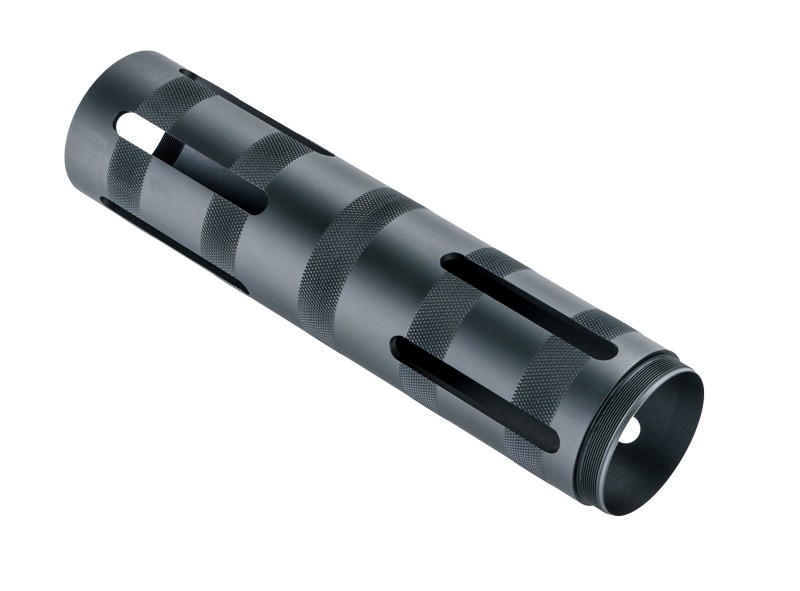 AR-15/M-16 Knurled Aluminum 8" OAL 3 Gun Free Float Forend Extension