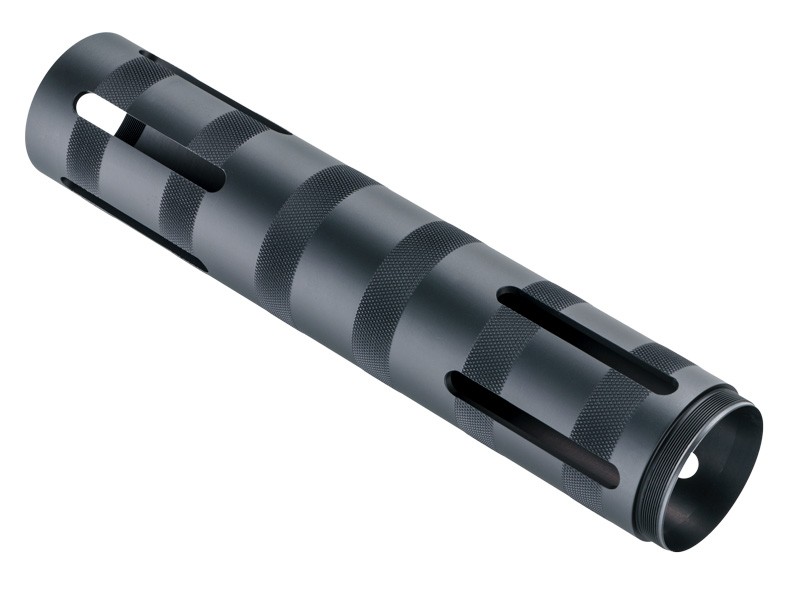 AR-15/M-16 Knurled Aluminum 9.5" OAL 3 Gun Free Float Forend Extension