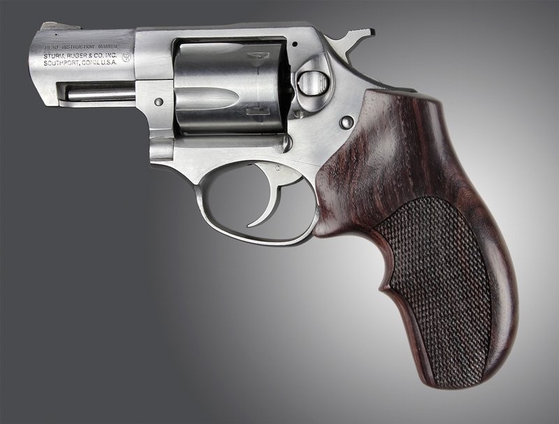 Ruger SP101 Rosewood Top Finger Groove Checkered