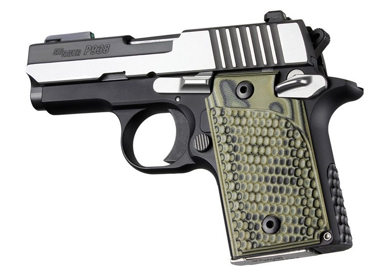 SIG Sauer P938 Ambi Piranha Grip G10 - G-Mascus Green