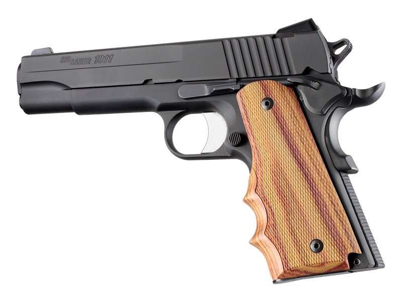 1911 Govt. Model Tulipwood With Finger Grooves Checkered