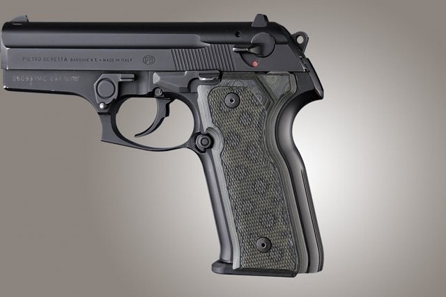 Beretta Cougar 8045  Checkered G10 - G-Mascus Green