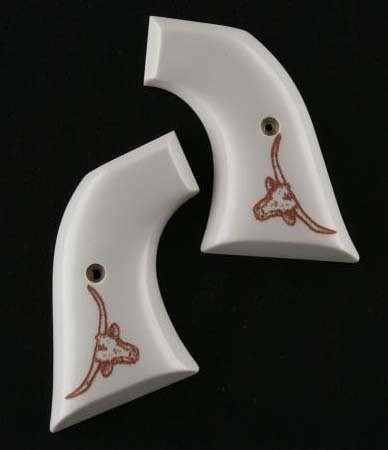 Colt Single Action Scrimshaw Ivory Polymer - Steer Head