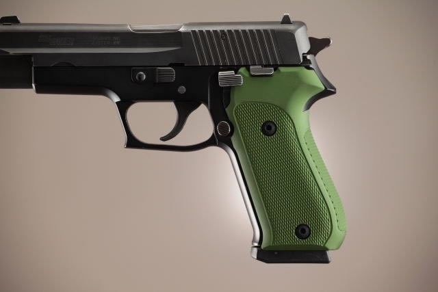 SIG Sauer P220 American Checkered Aluminum - Matte Green Anodize