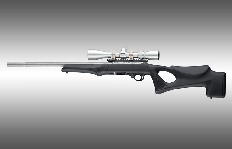 Ruger 10-22 Tactical Thumbhole Stock .920 Barrel Channel Black OverMolded Rubber