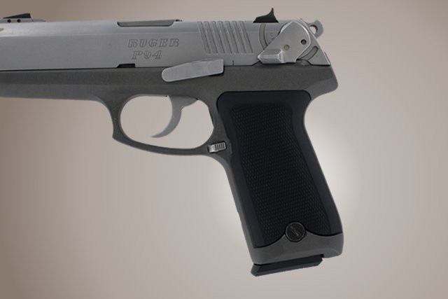 Ruger P94 Checkered Aluminum - Matte Black Anodize