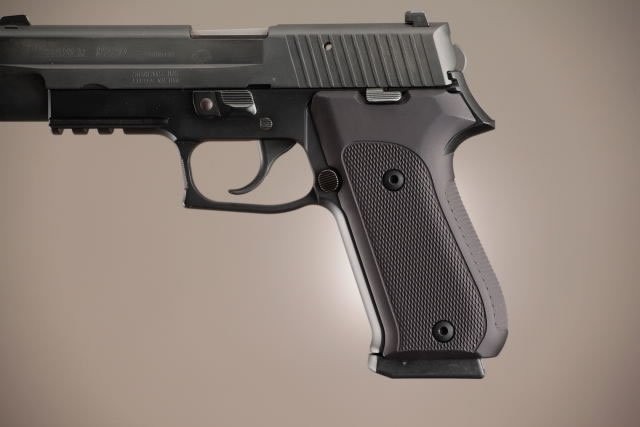 SIG Sauer P220 DAK American Checkered Aluminum - Matte Black Anodize