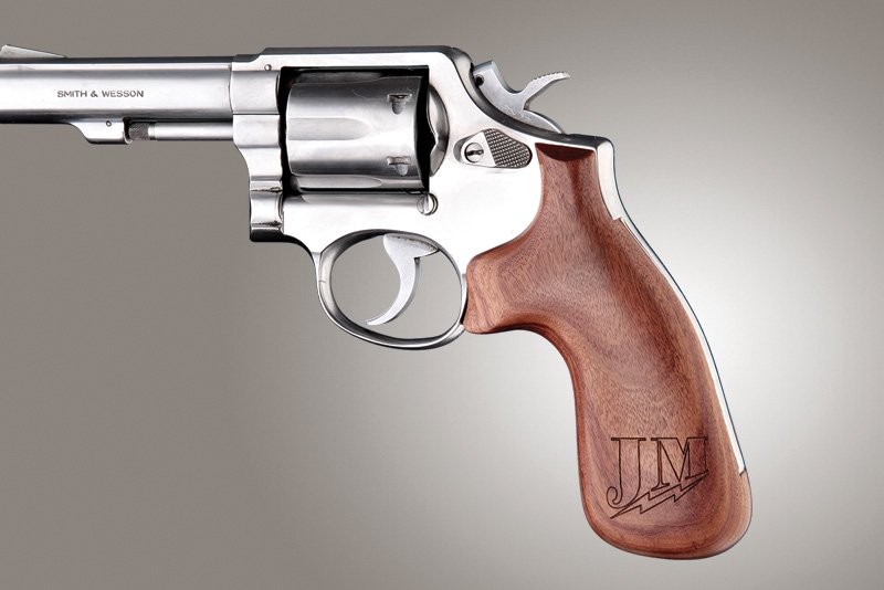 K or L Sq. Butt Pau Ferro Miculek JM Logo