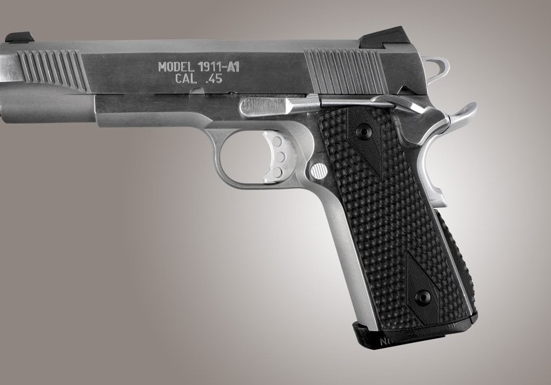 1911 Govt. G10 Magrip Kit - Piranha Grip Arched Mainspring Black