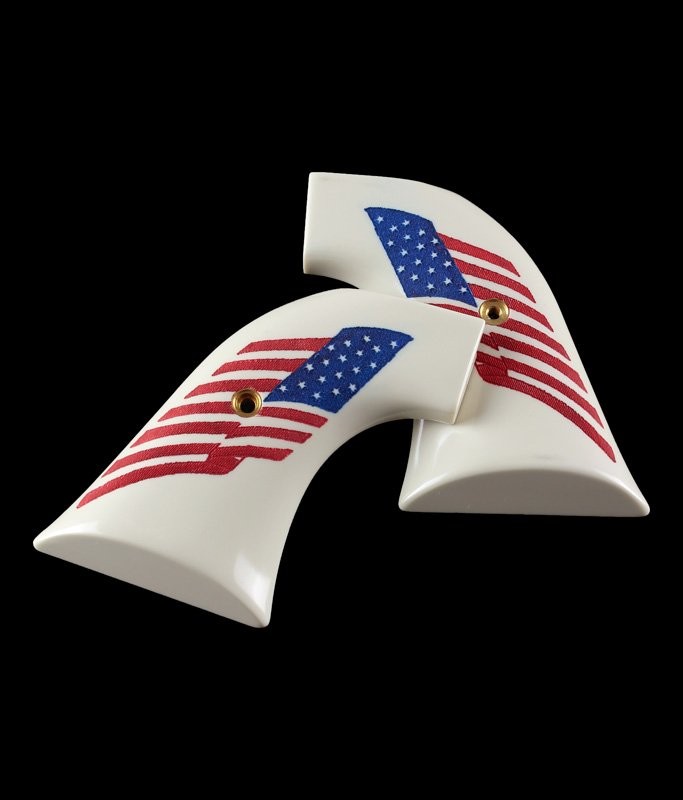 Super Blackhawk Scrimshaw Ivory Polymer - American Flag