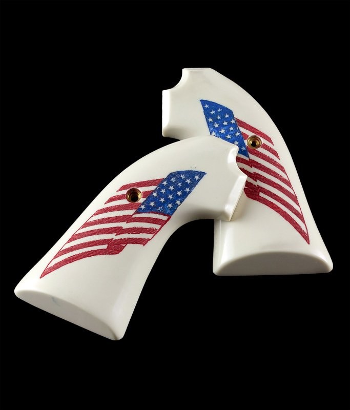 Ruger Bisley Scrimshaw Ivory Polymer - American Flag