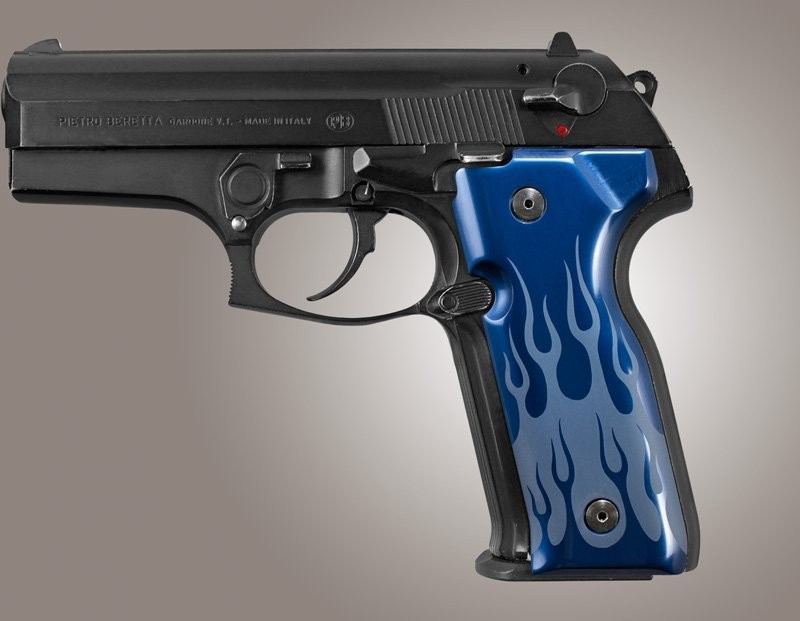 Beretta Cougar 8000 - 8040 - 8357 Flames Aluminum - Blue Anodize