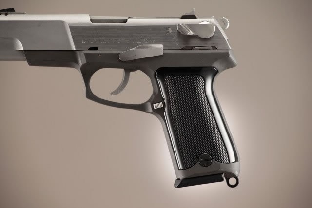 Ruger P85 - P91 Checkered Aluminum - Brushed Gloss Black Anodize