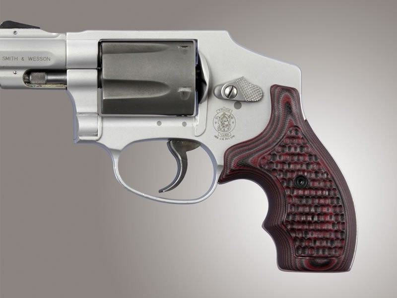 S&W J Frame Round Butt Bantam Piranha Grip G10 - G-Mascus Red Lava