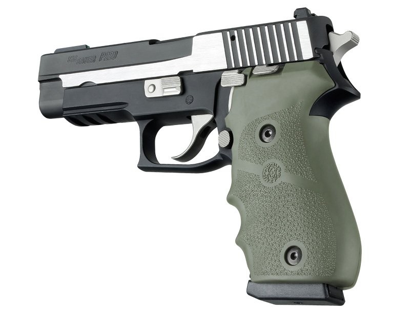 SIG Sauer P220 American Rubber W/ Finger Grooves OD Green