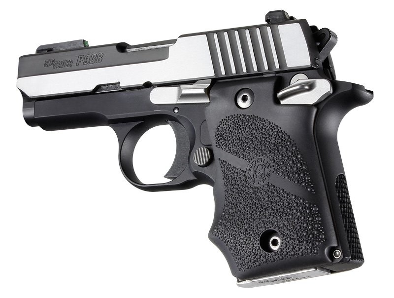SIG Sauer P938 Ambi Safety Rubber Grip with Finger Grooves Black