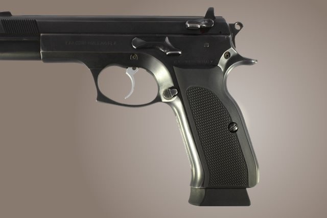 TZ-75 - EAA. P9 Checkered Aluminum - Matte Black Anodize