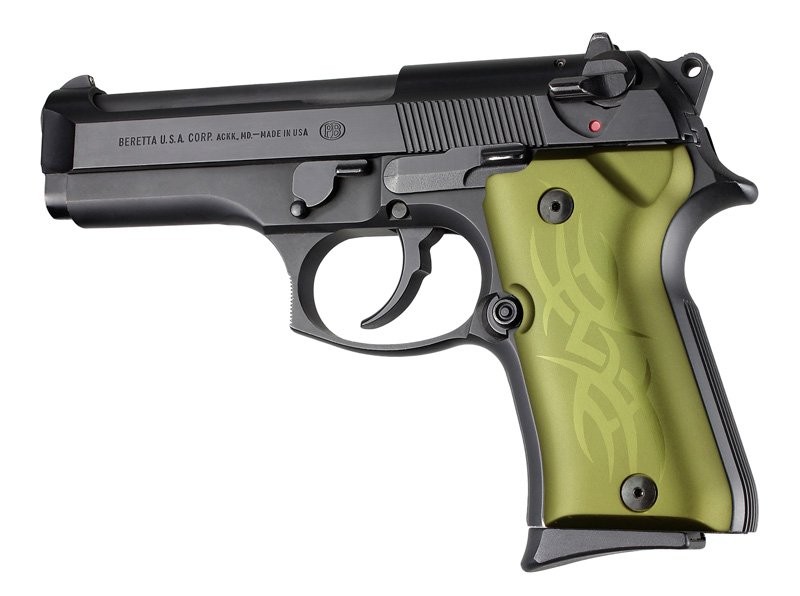Beretta 92 Compact Tribal Aluminum - Green Anodize