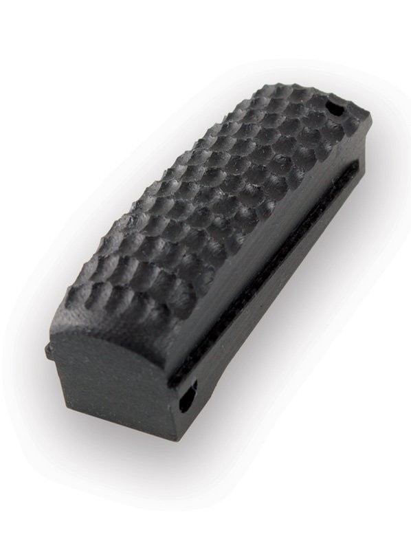 1911 Govt. G10 Mainspring Housing Piranha Grip Arched Solid Black