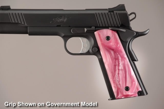 1911 Officers Model Pink Pearlized-Polymer Ambidextrous Safety Cut