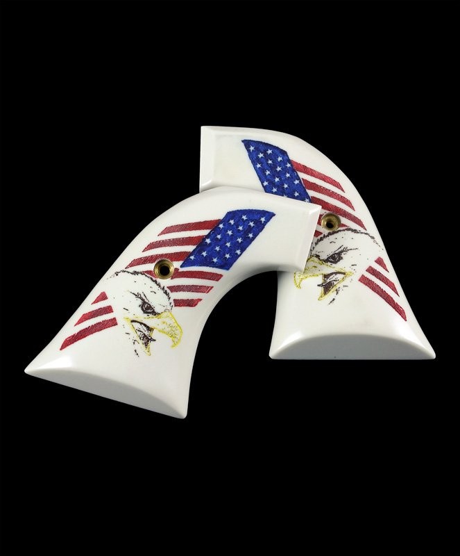 Super Blackhawk Scrimshaw Ivory Polymer - Eagle with Flag