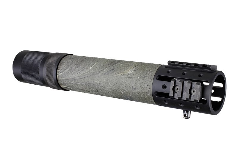 AR-15/M-16 Rifle Length Free Float Forend with OverMolded Gripping area and Accessory Attachments Ghillie Green