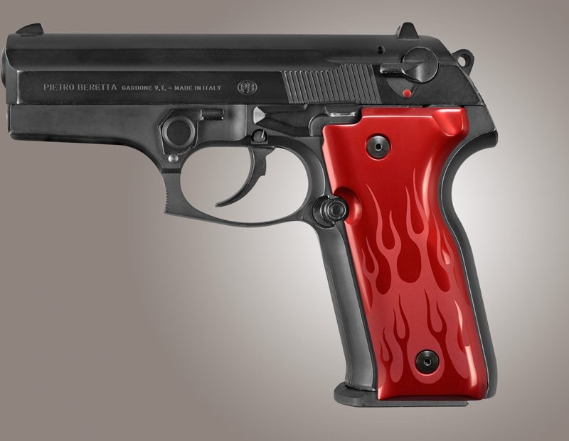 Beretta Cougar 8045 Flames Aluminum - Red Anodize