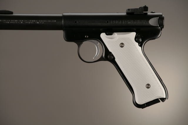 Ruger MK II / MK III Checkered Aluminum - Matte Clear Anodize