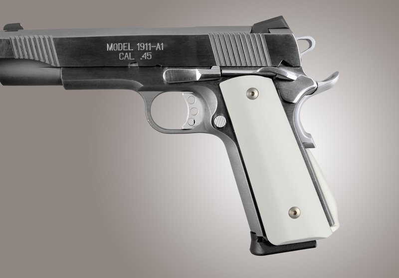 1911 Govt. Aluminum Magrip Kit - Smooth Arched Matte Clear