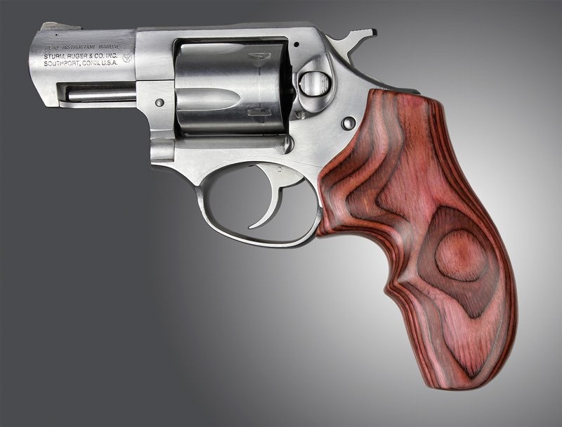 Ruger SP101 Rose Laminate Top Finger Groove