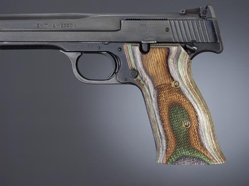 S&W 41 Lamo Camo Left hand thumb rest checkered