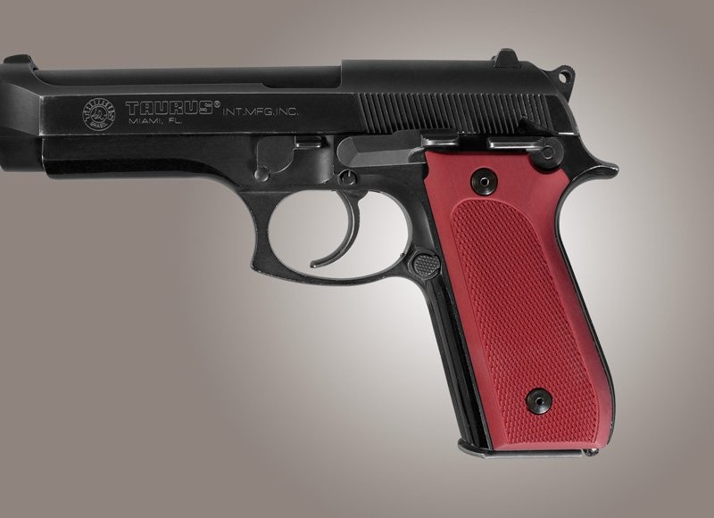 Taurus PT-99 PT-92 PT-100 PT-101 Safety Only Checkered Aluminum - Matte Red Anodize