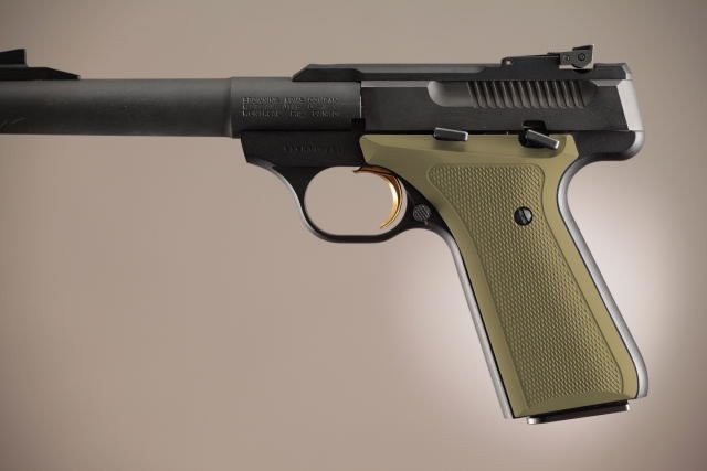 Browning BuckMark Checkered Aluminum - Matte Green Anodize