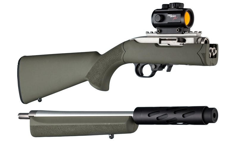 Ruger 10-22 Takedown Standard Barrel OD Green Rubber OverMolded Stock 