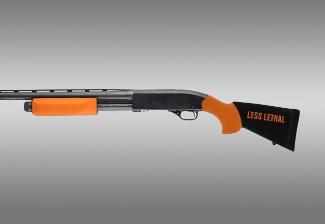 Winchester 1300 12 Gauge Less Lethal Orange OverMolded Shotgun Stock w/forend - 12" L.O.P.