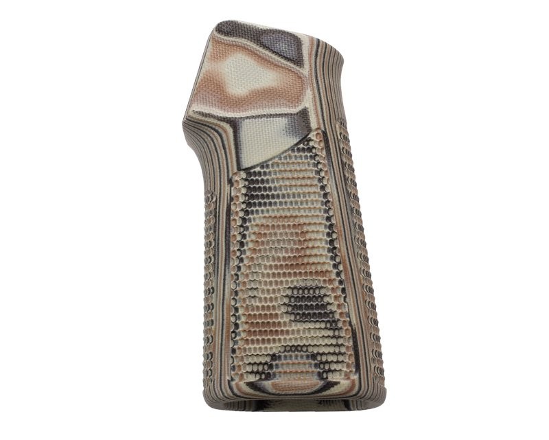 AR15 / M16 15 Degree Vertical No Finger Groove Piranha Grip G10 - G-Mascus Dark Earth