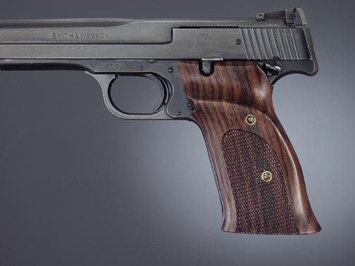 S&W 41 Rosewood R. hand thumb rest checkered