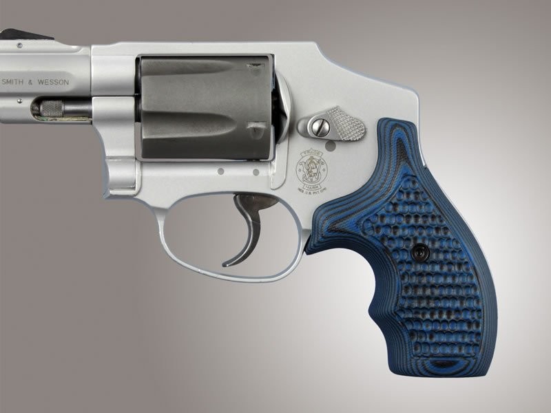 S&W J Frame Round Butt Bantam Piranha Grip G10 - G-Mascus Blue Lava
