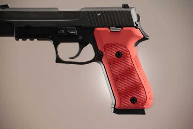SIG Sauer P220 DAK American Checkered Aluminum - Matte Red Anodize
