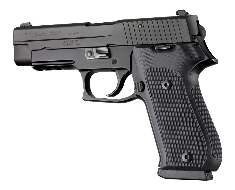 SIG Sauer P220 DAK American Piranha Grip G10 - Solid Black