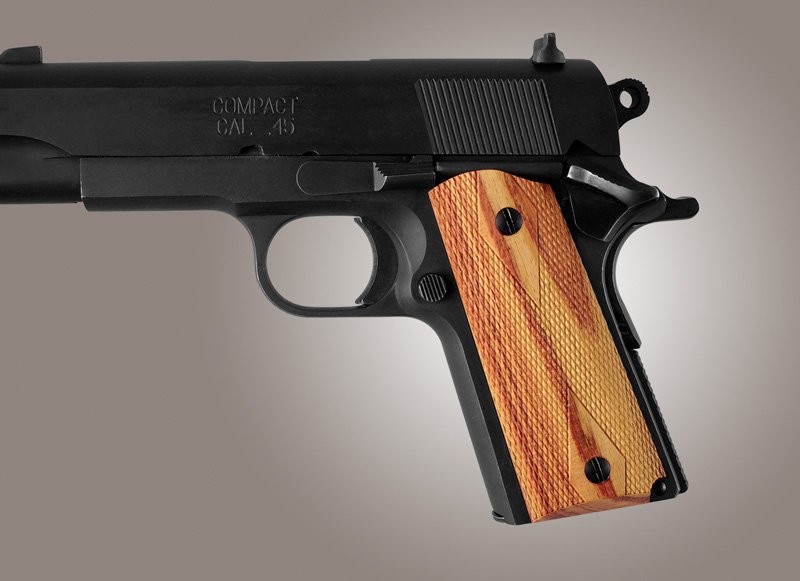 1911 Officers Model Tulipwood Ambi-Cut Checkered