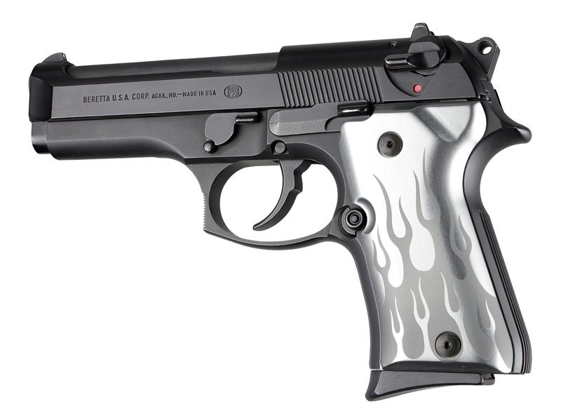 Beretta 92 Compact Flames Aluminum - Clear Anodize