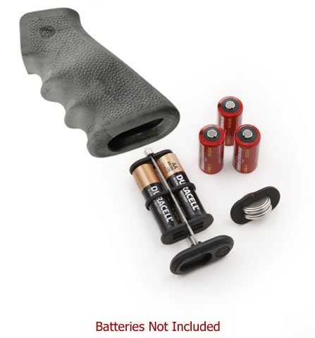AR-15/M-16 OverMolded Rubber Grip Ghillie Green with Cargo Management System Storage Kit