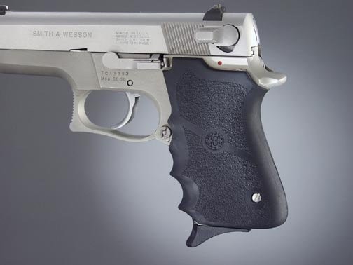 S&W 6906, Shorty 40, Rubber Grip with Finger Grooves Black